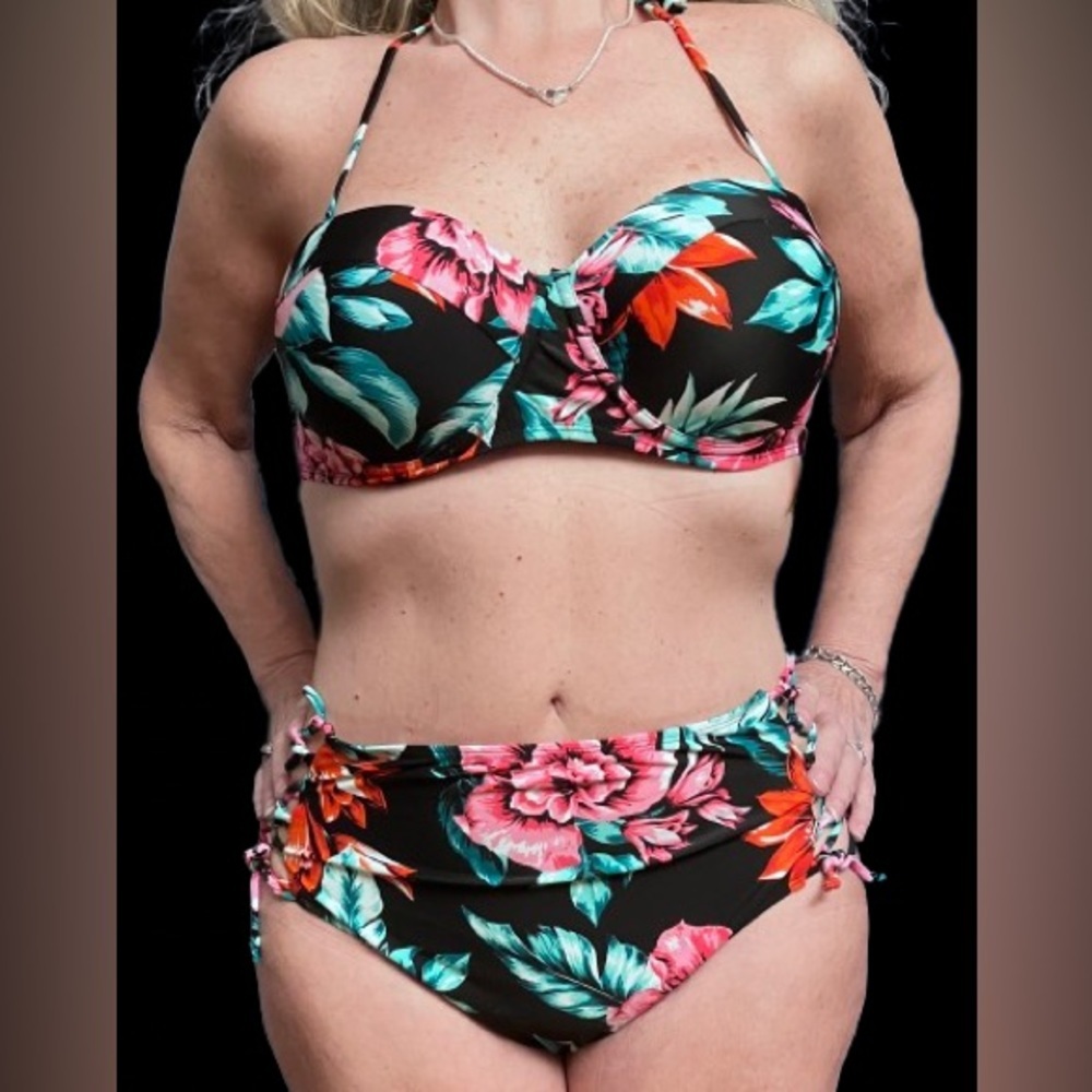 NWOT, Boohoo, high waisted bikini, sz 10